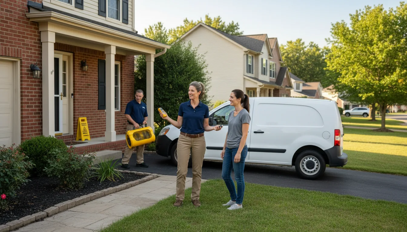 Residential water damage restoration in Portland, IN